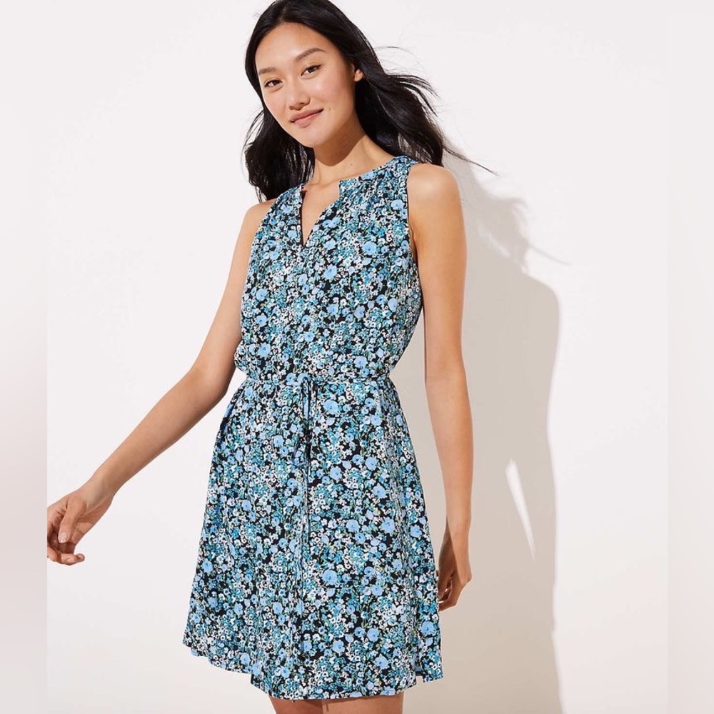 Floral Belted LOFT Dress XSP